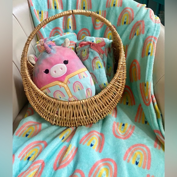 Rainbow Squishmallow Pajama and Blankets Set - Picture 2 of 3
